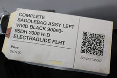 COMPLETE SADDLEBAG ASSY LEFT VIVID BLACK 90893-95DH 2000 H-D ELECTRAGLIDE FLHT