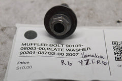 MUFFLER BOLT 90105-08063-00,PLATE WASHER 90201-087G2-00 2007 YAMAHA R6 YZFR6