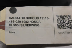 RADIATOR SHROUD 19113-415-020 1982 HONDA GL500I SILVERWING