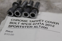 CHROME TAPPET COVER BOLT 4PCS 4741A 2012 SPORTSTER XL1200