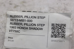 RUBBER, PILLION STEP 50713-MB1-000 1983 HONDA SHADOW VT750C