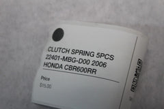 CLUTCH SPRING 5PCS 22401-MBG-D00 2006 HONDA CBR600RR