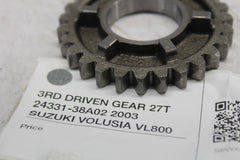 3RD DRIVEN GEAR 27T 24331-38A02 2003 SUZUKI VOLUSIA VL800