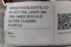 BRIGHTASSLIGHTS.COM LED TAIL LIGHT SN: 100-14802 2010 H-D ULTRA CLASSIC FLHTCU