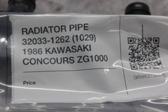 RADIATOR PIPE 32033-1262 (1029) 1986 KAWASAKI CONCOURS ZG1000