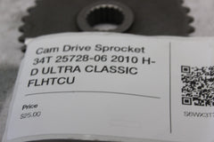 Cam Drive Sprocket 34T 25728-06 2010 H-D ULTRA CLASSIC FLHTCU