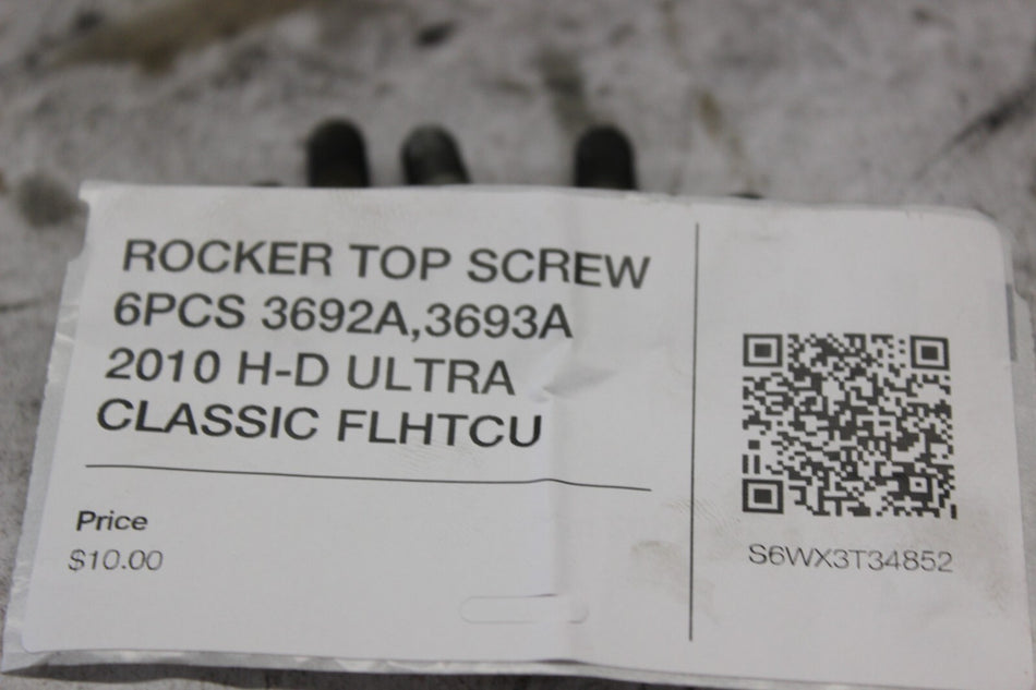 ROCKER TOP SCREW 6PCS 3692A,3693A 2010 H-D ULTRA CLASSIC FLHTCU