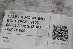 CALIPER MOUNTING BOLT 2PCS 09103-08359 2002 SUZUKI GSX-R1000