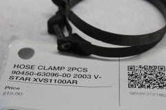 HOSE CLAMP 2PCS 90450-63096-00 2003 V-STAR XVS1100AR