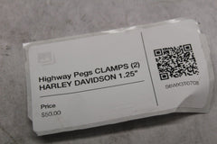 Highway Pegs CLAMPS (2) HARLEY DAVIDSON 1.25"