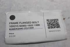 FRAME FLANGED BOLT 10X215 92002-1822 1986 KAWASAKI ZG1000