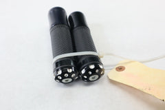 Black Handlebar Grips Cable Pull 3/4" DIameter