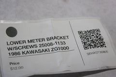 LOWER METER BRACKET W/SCREWS 25008-1133 1986 KAWASAKI ZG1000