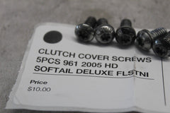 CLUTCH COVER SCREWS 5PCS 961 2005 HD SOFTAIL DELUXE FLSTNI