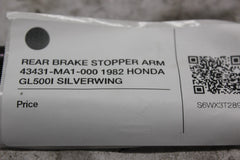 REAR BRAKE STOPPER ARM 43431-MA1-000 1982 HONDA GL500I SILVERWING