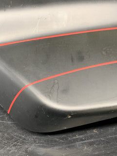 66250-09 LEFT SIDE COVER FLAT BLACK RED PINSTRIPE HARLEY DAVIDSON