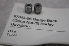 67043-96 Gauge Back Clamp Nut (2) Harley Davidson