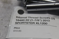 Internal Thread Screws (2) 16480-92 (1-7/8”) 2012 SPORTSTER XL1200