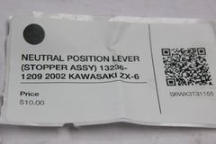 NEUTRAL POSITION LEVER (STOPPER ASSY) 13236-1209 2002 KAWASAKI ZX-6