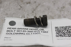 REAR BRAKE HOSE OIL BOLT 90145-300-010 1982 GOLDWING GL1100A