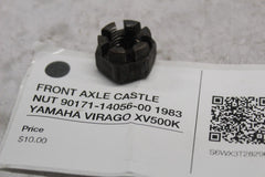 FRONT AXLE CASTLE NUT 90171-14056-00 1983 YAMAHA VIRAGO XV500K