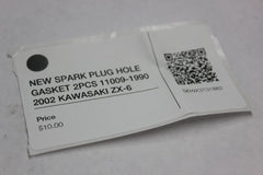 NEW SPARK PLUG HOLE GASKET 2PCS 11009-1990 2002 KAWASAKI ZX-6