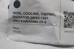 HOSE, COOLING, THERMO, RADIATOR 39062-1547  2002 KAWASAKI ZX-6