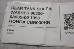 REAR TANK BOLT & WASHER 96300-08035-00 1998 HONDA CBR900RR