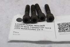 LOWER FORK HOLDER PINCH BOLTS (4) 92150-1613  2002 KAWASAKI ZX-6