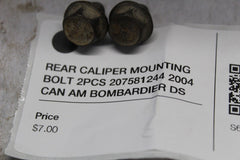 REAR CALIPER MOUNTING BOLT 2PCS 207581244 2004 CAN AM BOMBARDIER DS 650