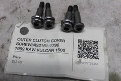 OUTER CLUTCH COVER SCREW (4) 92151-1796 1999 KAW VULCAN 1500