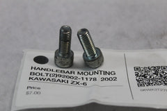HANDLEBAR MOUNTING BOLT (2) 92002-1178  2002 KAWASAKI ZX-6