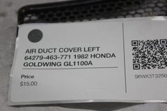 AIR DUCT COVER LEFT 64279-463-771 1982 HONDA GOLDWING GL1100A