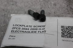 LOCKPLATE SCREW 2PCS 3594 2008 H-D ELECTRAGLIDE FLHT