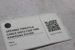 OPENING THROTTLE CABLE 54012-1302 1986 KAWASAKI ZG1000
