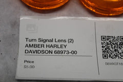Turn Signal Lens (2) AMBER HARLEY DAVIDSON 68973-00