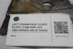 LEFT CRANKCASE COVER PLATE 11396-KM1-670 1993 HONDA HELIX CN250