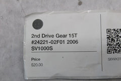 2nd Drive Gear 15T #24221-02F01 2006 SV1000S