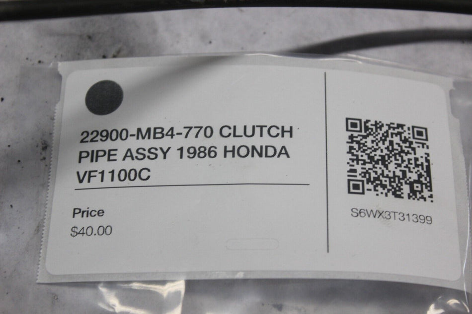 22900-MB4-770 CLUTCH PIPE ASSY 1986 HONDA VF1100C
