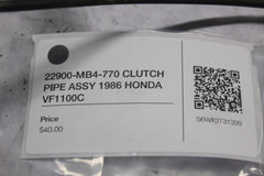 22900-MB4-770 CLUTCH PIPE ASSY 1986 HONDA VF1100C
