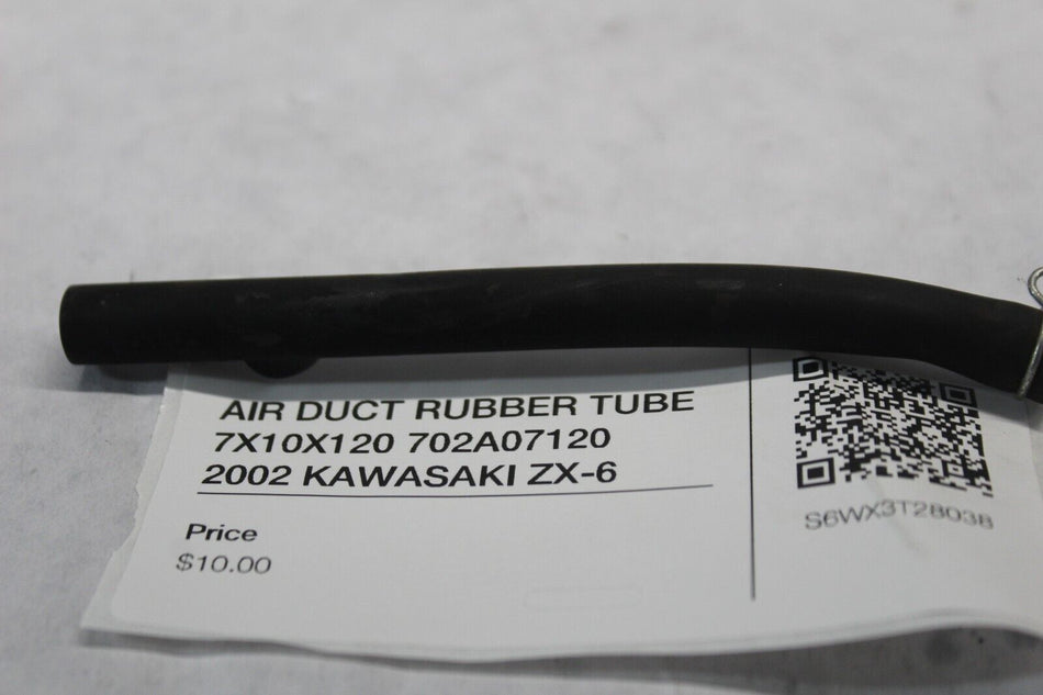 AIR DUCT RUBBER TUBE 7X10X120 702A07120  2002 KAWASAKI ZX-6