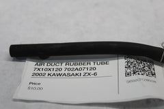 AIR DUCT RUBBER TUBE 7X10X120 702A07120  2002 KAWASAKI ZX-6