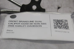 FRONT BRAKELINE DUAL CALIPER 43350-08 NON-ABS 2008 HARLEY-DAVIDSON STREETGLIDE