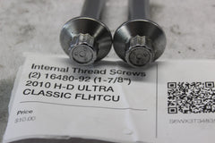 Internal Thread Screws (2) 16480-92 (1-7/8”) 2010 H-D ULTRA CLASSIC FLHTCU