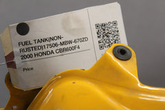 FUEL TANK (RUST FREE) 17506-MBW-670ZD  2000 HONDA CBR600F4 SUNRISE YELLOW