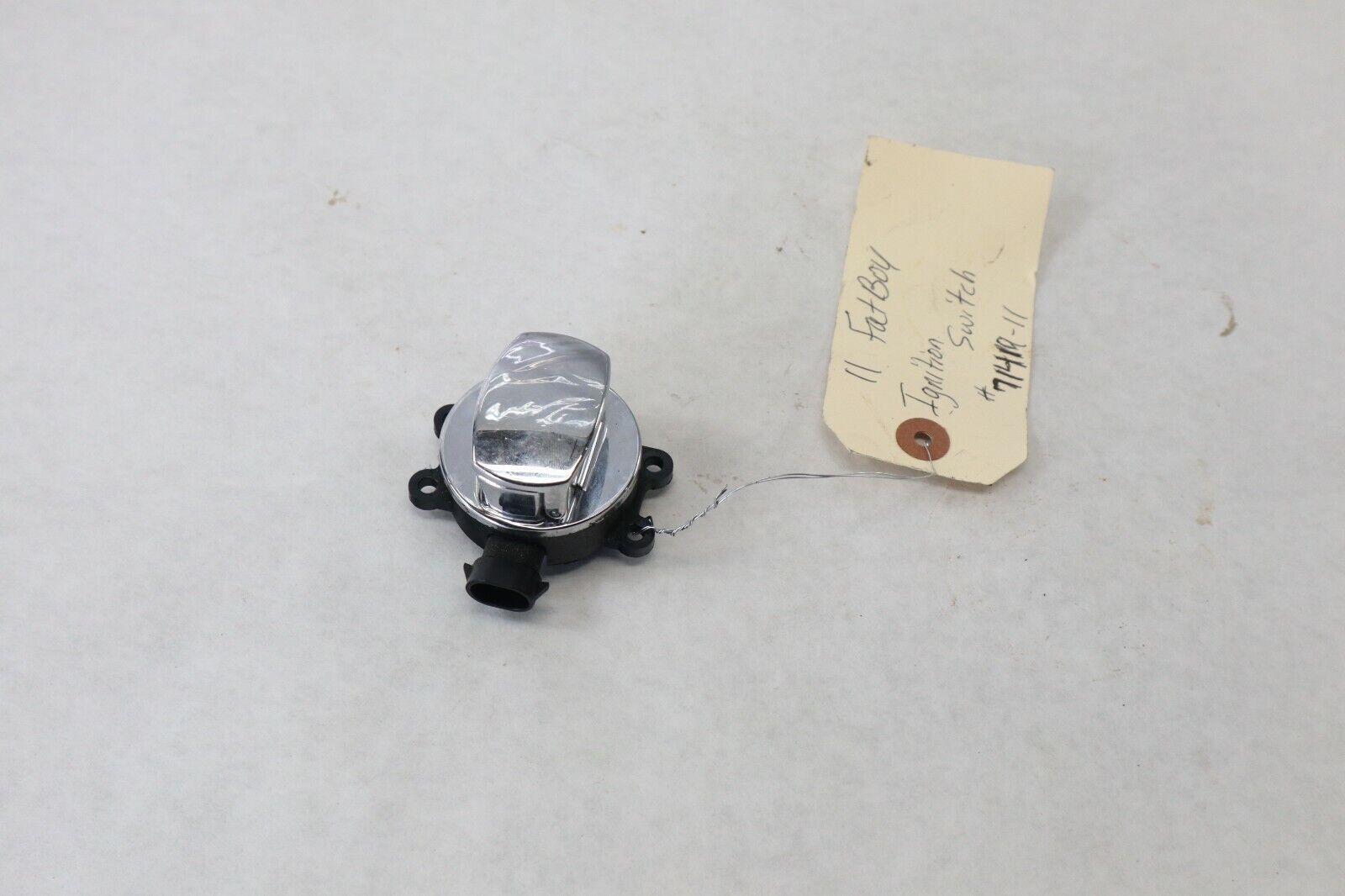 thumbnail interactive-video image 1 of Harley-Davidson Ignition Switch Plate 71662-03a Reproduction – Textured Black Finish, USA Made 1 of 5