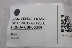 REAR FENDER STAY 80118-MEE-A00 2006 HONDA CBR600RR