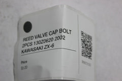 REED VALVE CAP BOLT 2PCS 130Z0620 2002 KAWASAKI ZX-6