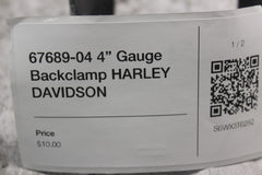 67689-04 4” Gauge Backclamp HARLEY DAVIDSON