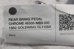 REAR BRAKE PEDAL CHROME 46500-MB9-000 1982 GOLDWING GL1100A